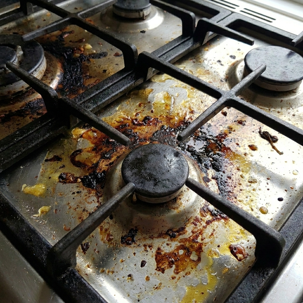 Greasy cooker top