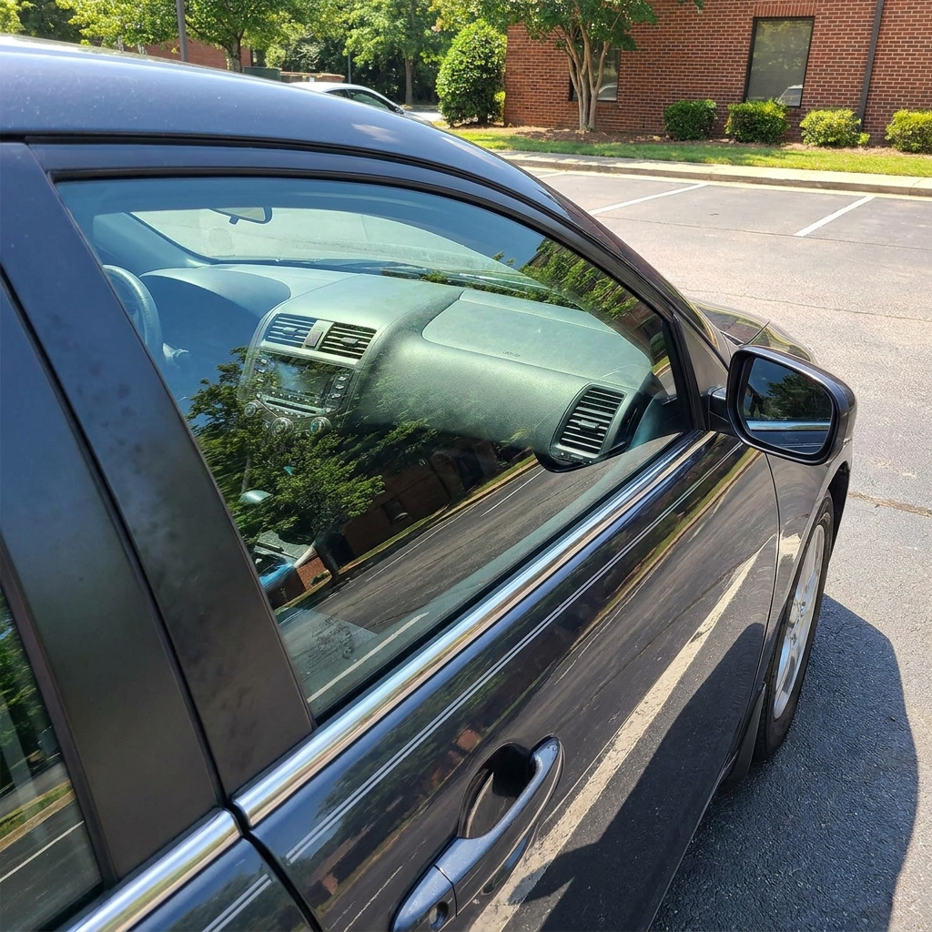 Clean car glass with no water spots