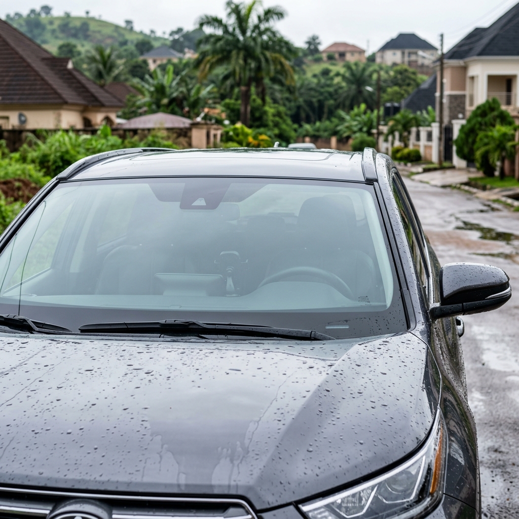 Emeka's windshield beading water, 4 months after application